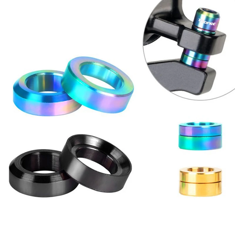

4Pcs/set Mountain BMX Bike Bicycle Titanium Concave And Convex Washer Spacer For Disc Brake Caliper Group Mounting Bolts