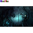 Алмазная живопись с аниме Dark Fantasy, готический Дракон 5d, сделай сам, полная выкладка, мозаика, искусство, пейзаж, алмазная вышивка, домашний декор