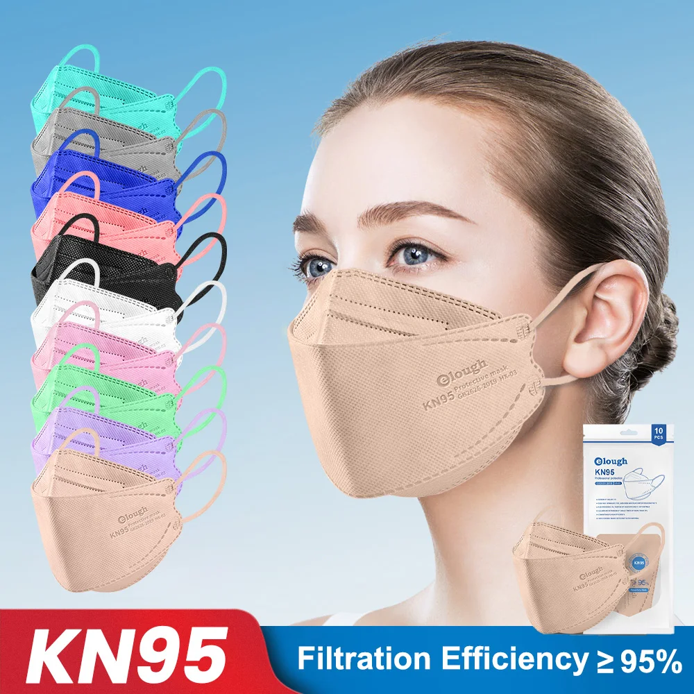 Elough ffp2 mascarillas CE KN95 Masks Approved hygienic colors respiratory Filter Face Mask ffp2mask reusable ffp3 fish masks