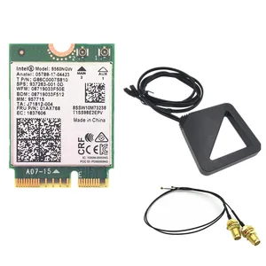 Комплект беспроводных антенн MHF4 + для Intel 9560 9560NGW, 1,73 Гбитс, Wi-Fi 802.11ac, поддержка карт Bluetooth 5,0