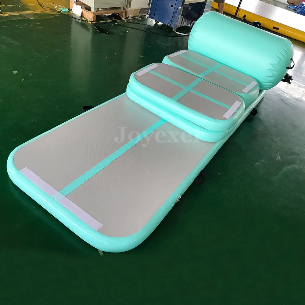 Надувной коврик для гимнастики 3 м цвет зеленый мятный | Игрушки и хобби