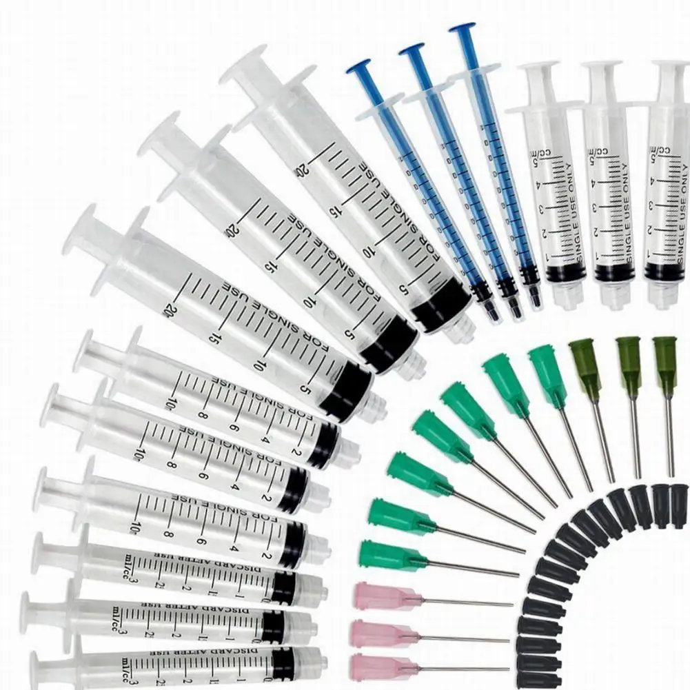 

15 Pack 20ml 10ml 5ml 3ml 1ml Luer Slip Syringes For Oil Or Glue Applicator For Refilling And Measuring E-liquids