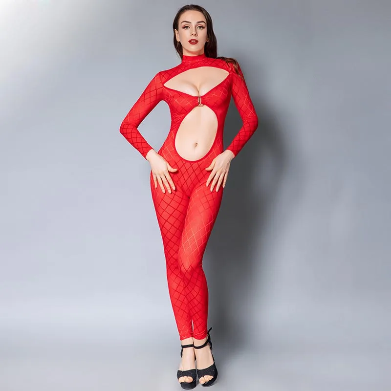 Прозрачный Непрозрачный сетчатый комбинезон в клетку соблазнительный боди с