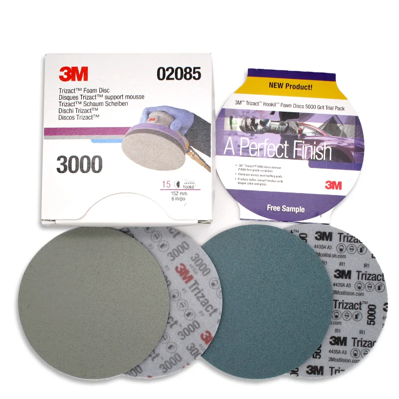 6 Inch 3M Trizact Foam Abrasive Disc Sanding Sponge Sandpaper 3000 Grit 5000 Grit  Dry Water Sanding Paper
