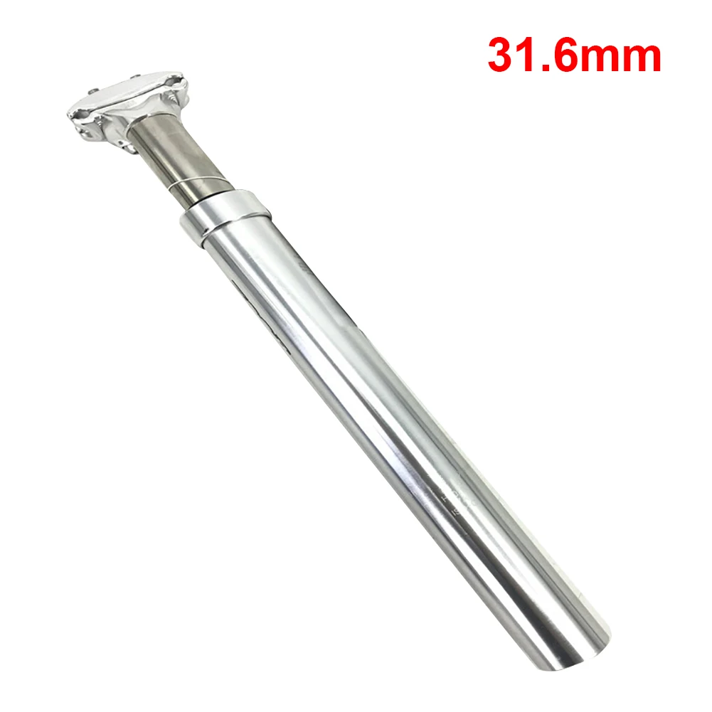 31.6mm silver 1 шт. 3 цвета 27,2 мм/31,6 мм x 350 мм амортизатор амортизация седла MTB горный велосипед велосипедное седло - Цвет: 31.6mm silver