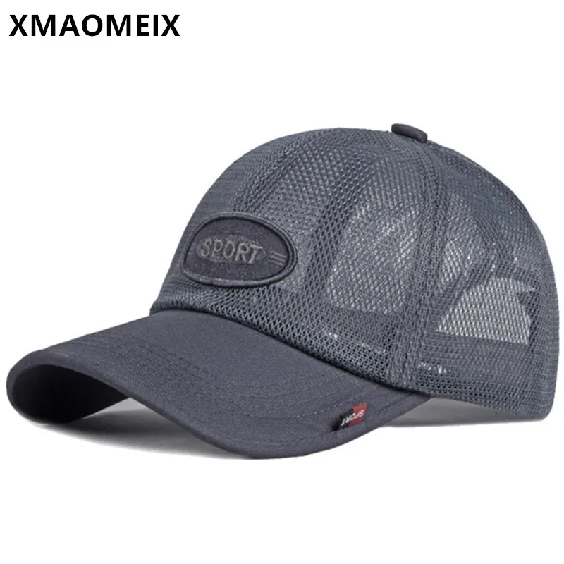 

XMAOMEIX Summer Embroidery Letters Baseball Caps Men Women Breathable Mesh Cap Snapback Hat Adjustable Size Couple Sports Cap