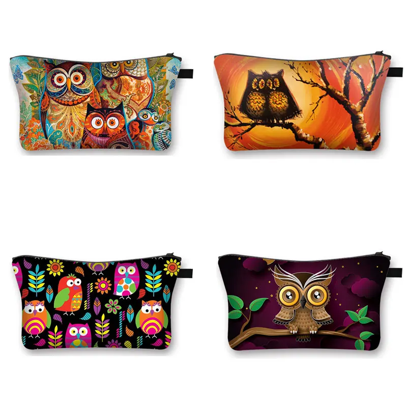 

Cartoon Cute Owl Print Women Cosmetic Case fashion Ladies Makeup Bag Teenager Girls Portable Storage Bags