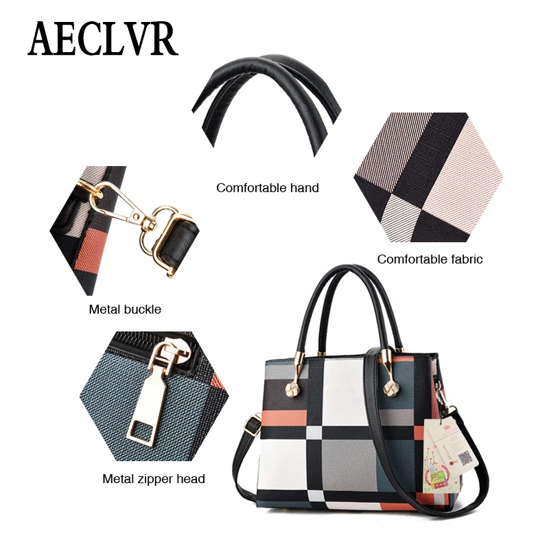 AECLVR женская сумка через плечо из искусственной кожи в простом стиле мягкие