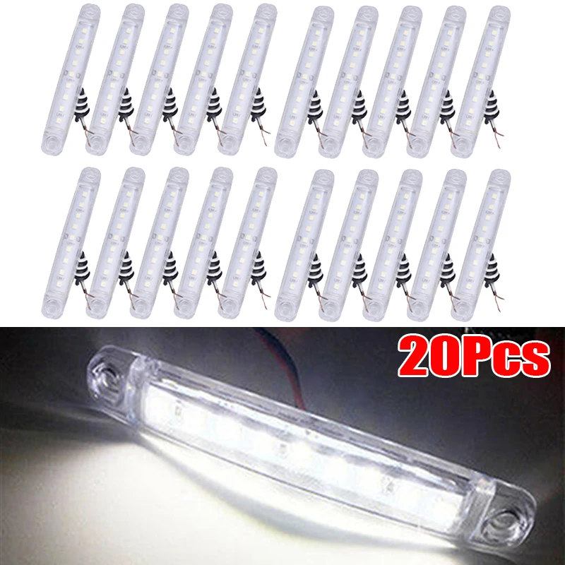 

Truck Side Lights Turn signal White Indicator Set Trailers 100x15mm Bus