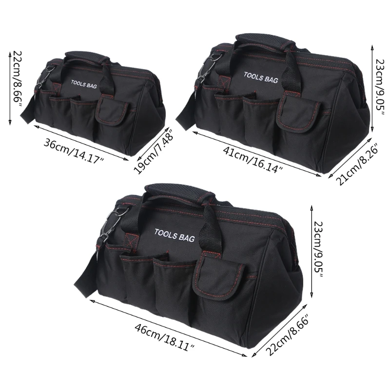 

2021 New Tool Bag Muti-Purpose Tool Bag Organiser Wide Mouth Tool Tote Bag for Home