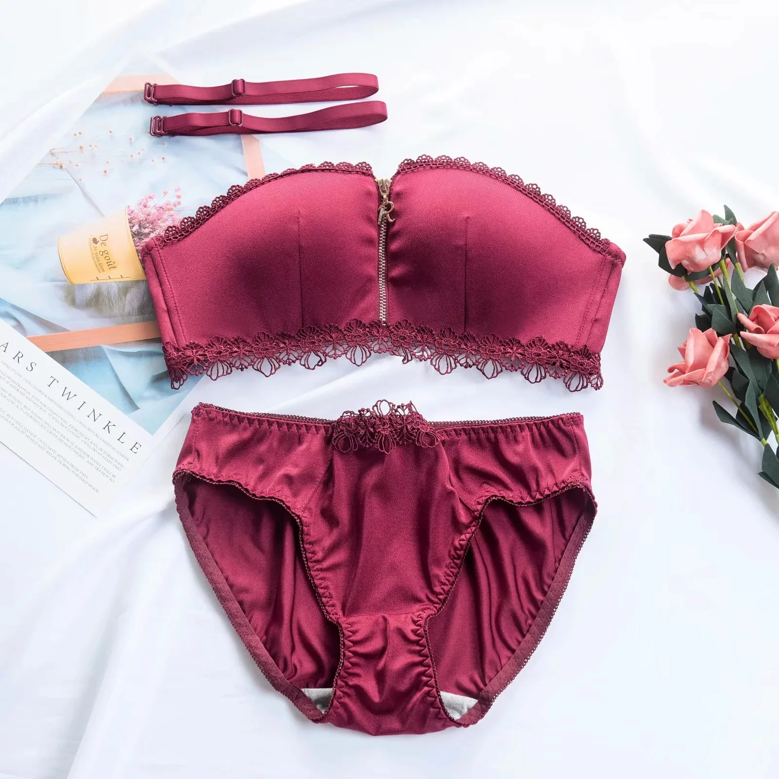 Осенне-зимний Новый Модный высококачественный удобный бюстгальтер на молнии для