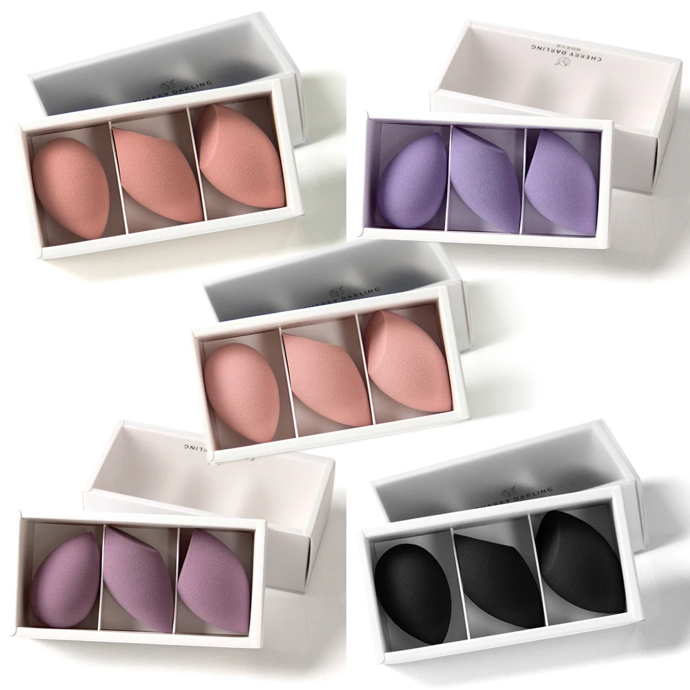 3 шт. губки для макияжа основа Влажная и сухая шар двойного назначения консилер