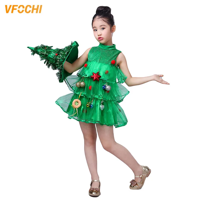 Новое поступление рождественское платье для девочек VFOCHI костюм на Хэллоуин