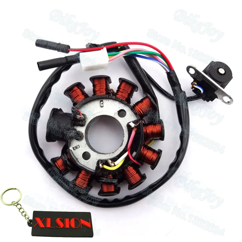 11 полюсов постоянного тока статор зажигания магнитная катушка для GY6 125cc 150cc Мопед
