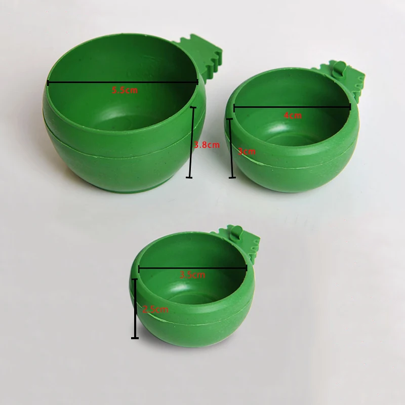 New Bird Parrot Pigeons Hamster Pet Cage Aviary Water Food Bowl Feeder Plastic Round Cup Hanging Drinking Feeding | Дом и сад