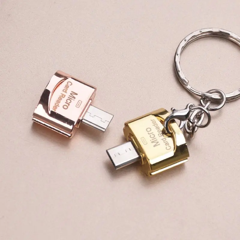 

Micro USB 2.0 OTG Cellphone Micro SD/TF Memory Card Reader Adapter With Chain for samsung Mobile Phone