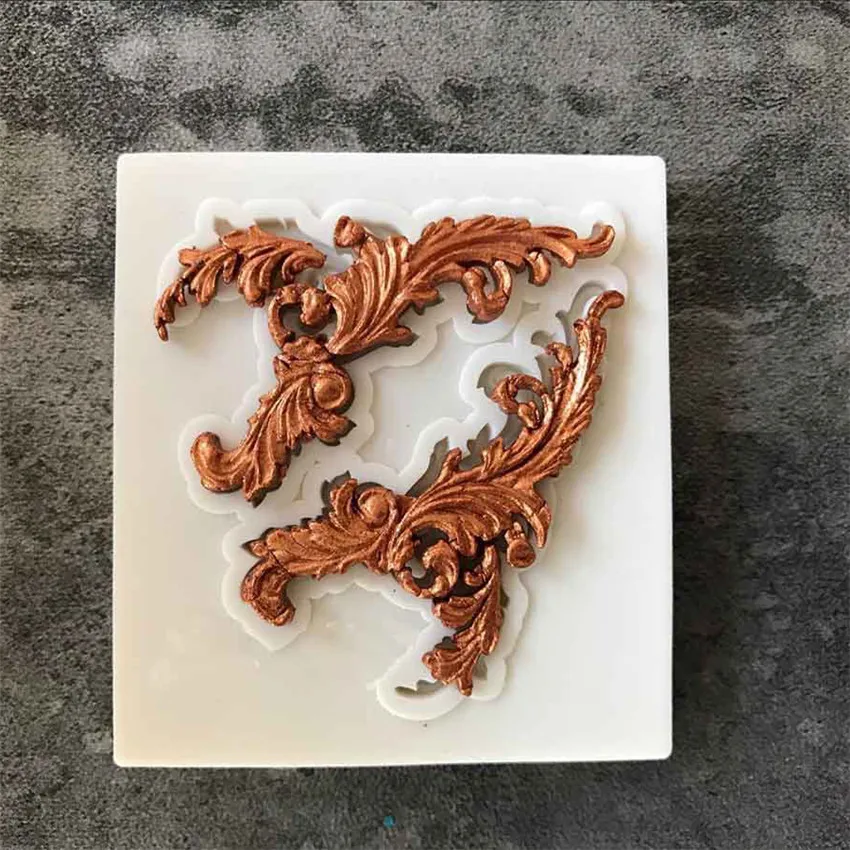 DIY силиконовые формы для выпечки торта украшения инструменты Ретро рамки форма