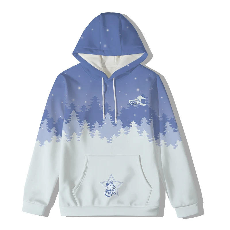 

Cute Anime Wandering Witch The Journey of Elaina Hoodie Full Graphics Sweatshirt Thicken Autumn Winter Unisex Hooded Tops Coat