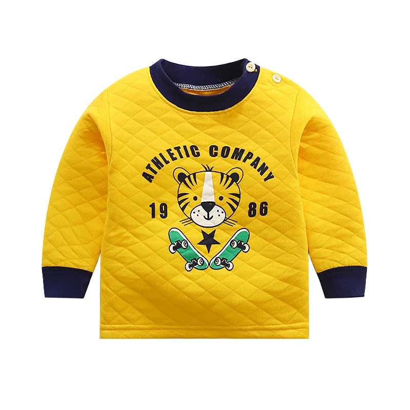 4 Baby Tshirt Thick Winter Warm Home Wear Newborn Baby Boys Girls Tops T-shirt Kids Clothing Baby Clothes - Цвет: 4
