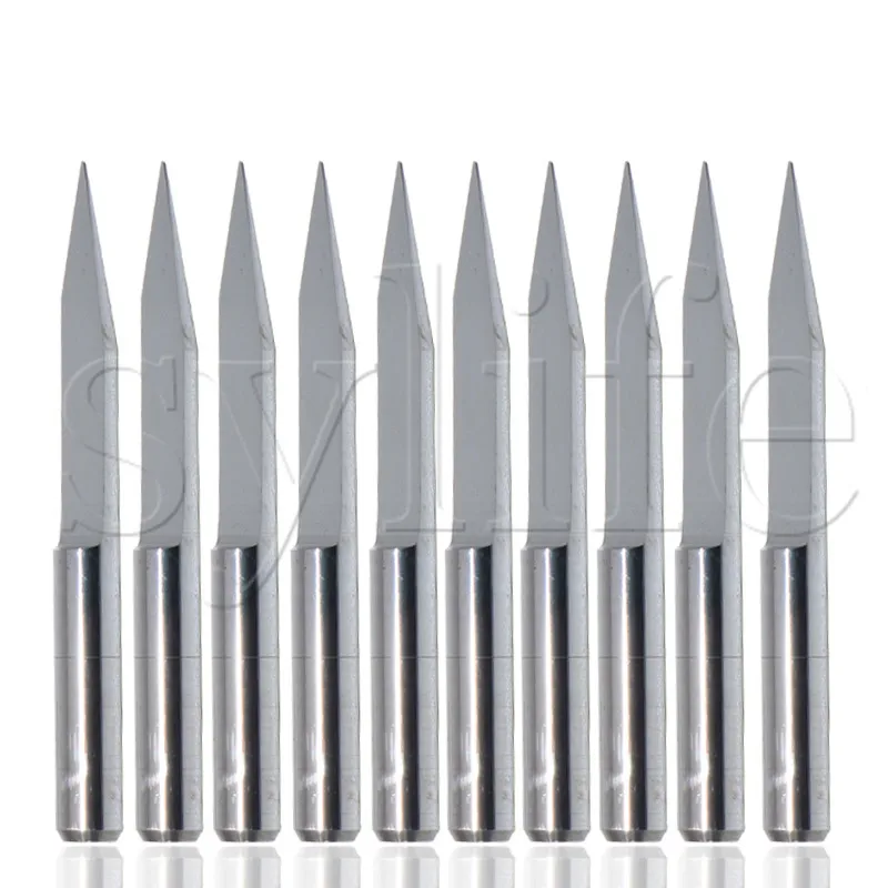 10Pcs 25 Degree 0.3mm CNC Carbide Engraving Bits V-shape for ABS/Metal/Acrylic | Инструменты
