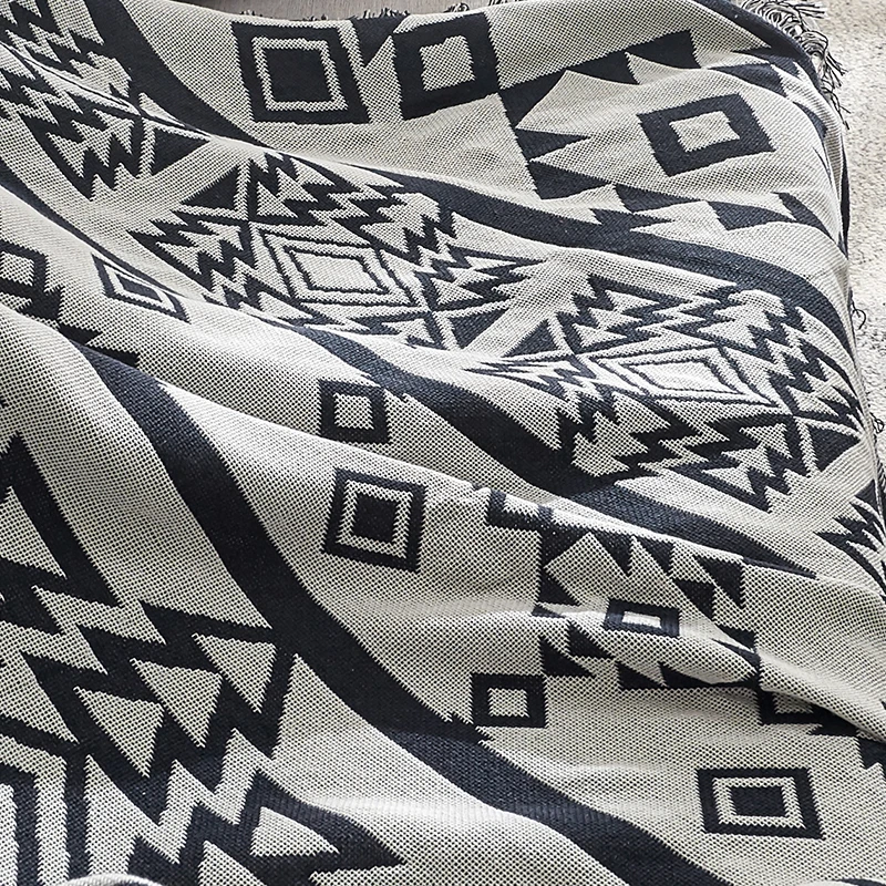 Европейское геометрическое одеяло с кисточками для дивана плед Декор чехол