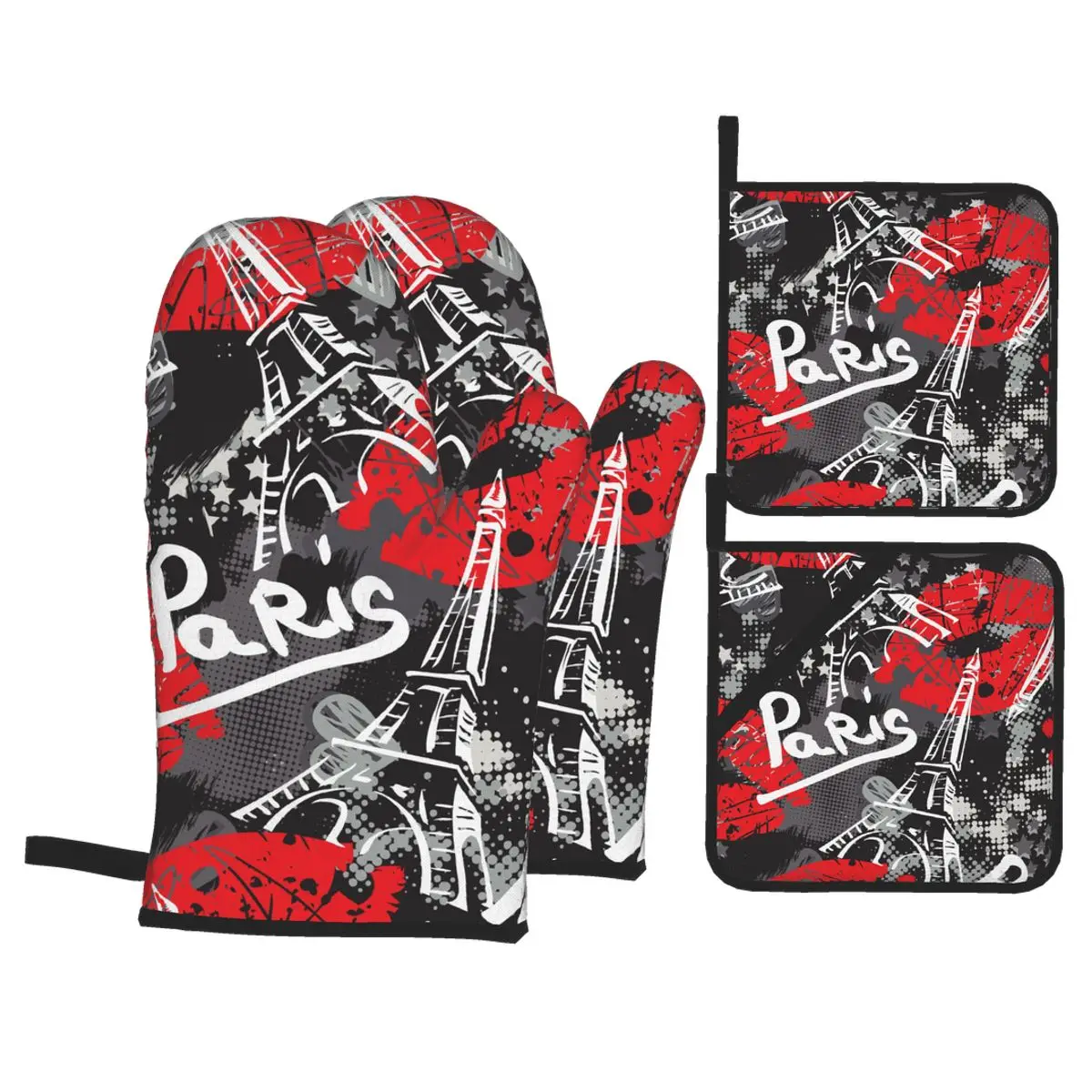 4 шт. полиэстер постельное Кухня Пособия по кулинарии перчатки для микроволновой