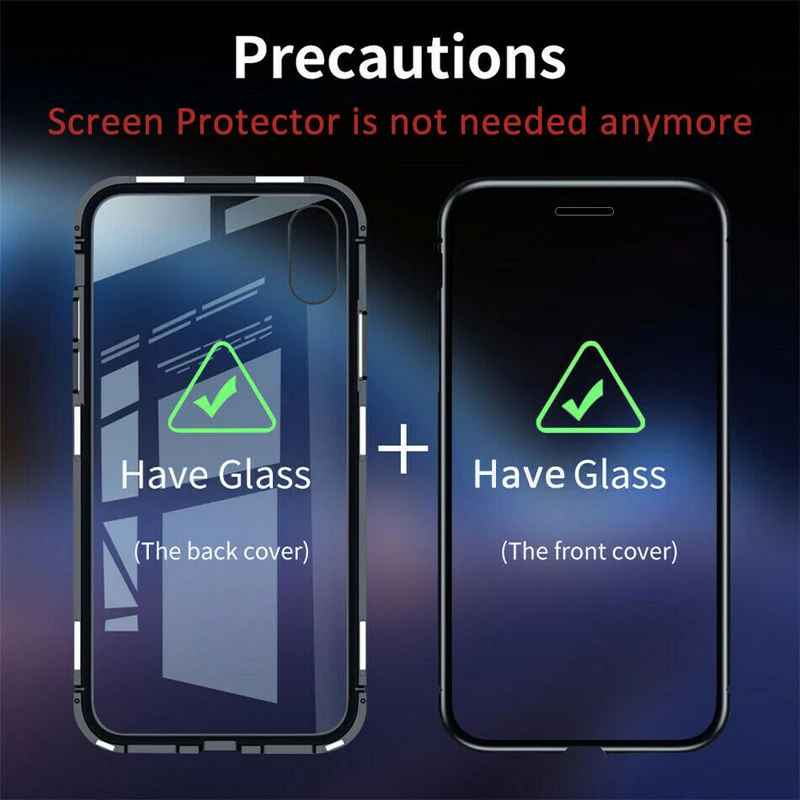 Двухсторонний стеклянный Магнитный чехол для Samsung Galaxy S10 Plus 5G S10E S8 S9 телефона Note 10 9