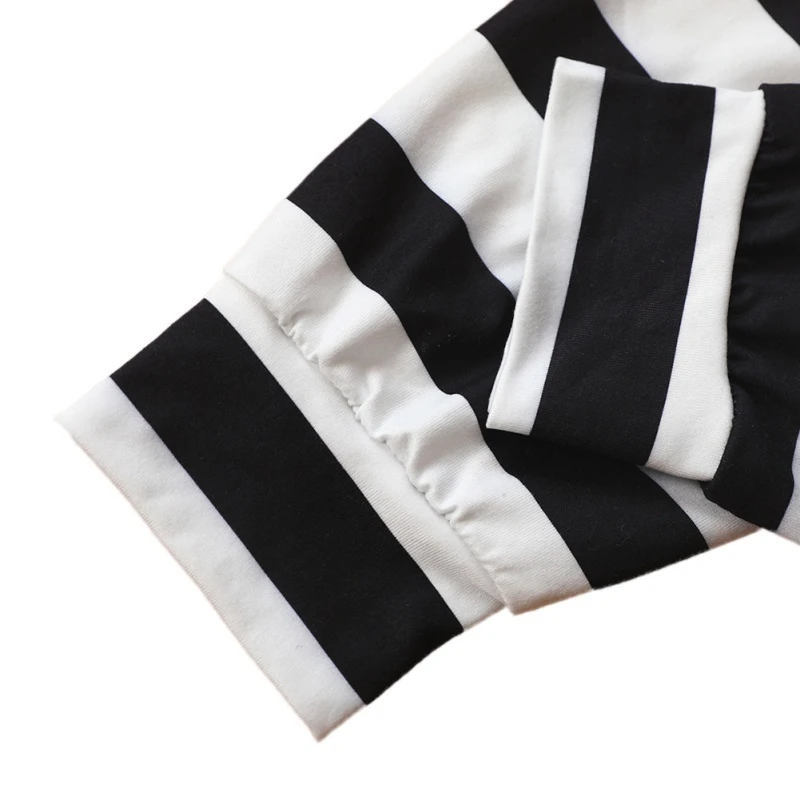 

Kids Casual Cartoon Clothes Sets 2Pcs Children Long-sleeved Top Striped Trousers Outfits For Boys Girls New