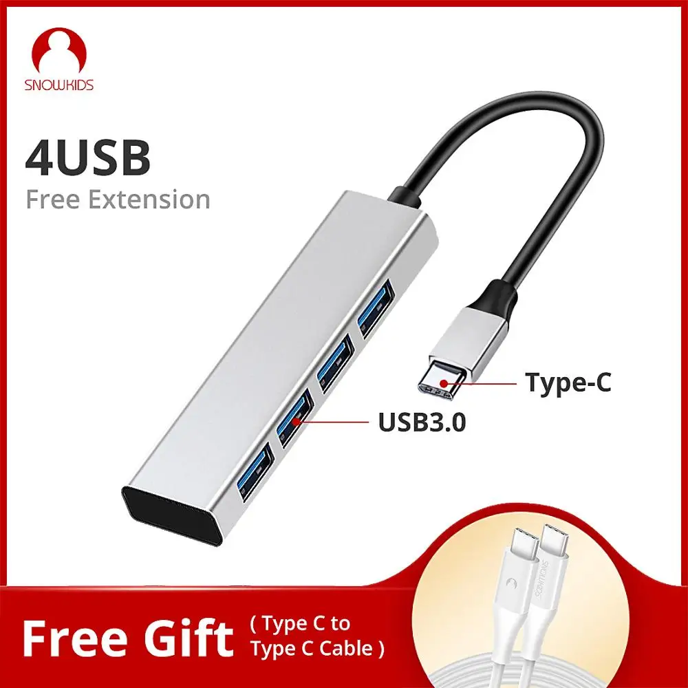 Snowkids USB Type C Hub to 4 3 0 порта адаптера расширения Huawei MateBook 13|USB-хабы| |