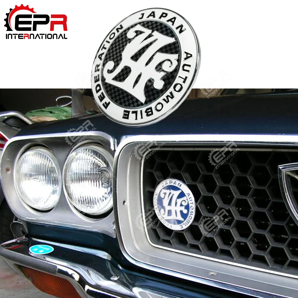 

Car Accessories Carbon Look Car Emblem Mosaic Hydrographics JAF Metal Sticker Universal Fitment JDM Car-styling