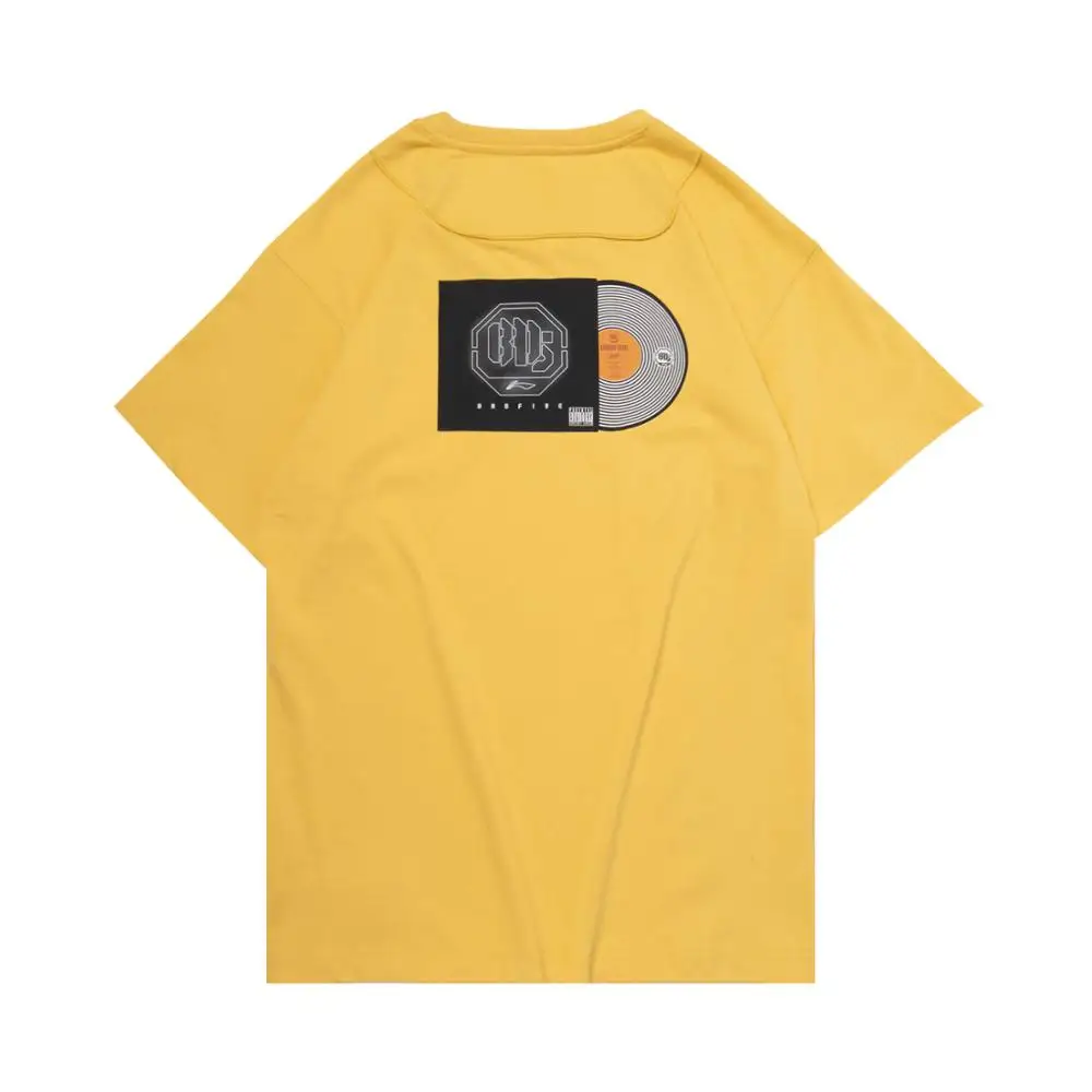 

Li-Ning Men BADFIVE Basketball Series T-Shirt Loose Cotton Breathable LiNing li ning Sports Graphic Tees Tops AHSQ307