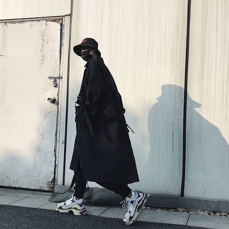 Классическая универсальная черная длинная куртка IEFB для мужчин и женщин Новинка