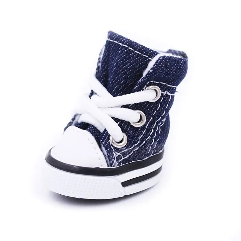 

Pet Dog Canvas Shoes Chihuahua York Teddy Bear Non-slip Rubber Shoes For Small Dogs Boots Socks Pets Supplies Four Seasons