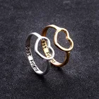 Гладкое кольцо со звездами, кольца в форме сердца, кольцо с надписью Best Friend сердцебиения для женщин и мужчин, кольцо для пары