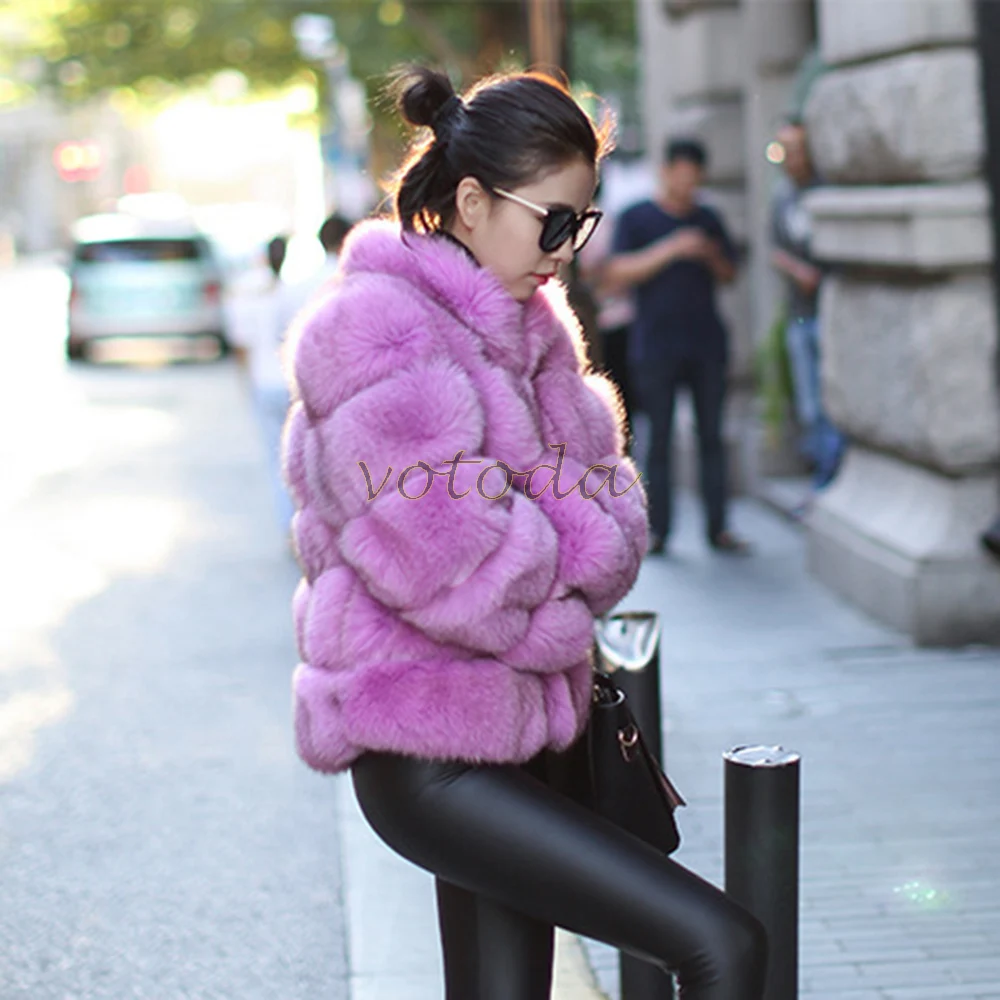 S-4XL Mink Coats Winter Women Top Fashion Pink Faux Fur Coat Ladies Elegant Thick Warm Outerwear Fox Fur Jacket Chaquetas Mujer