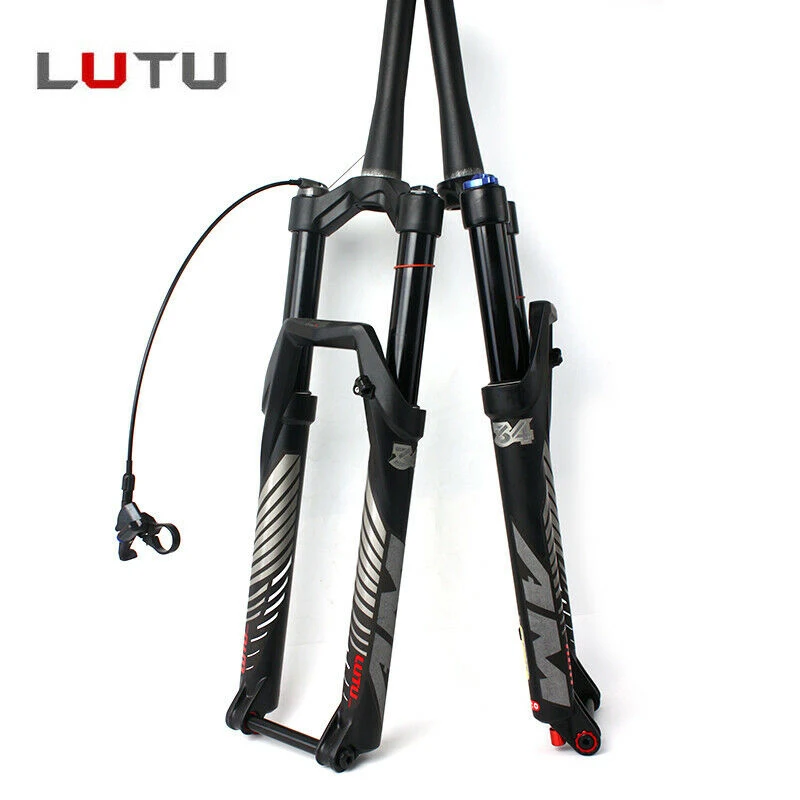 Luţu Подвеска MTB вилка 26/27.5/29 дюймов воздуха горный велосипед коническая кисть с