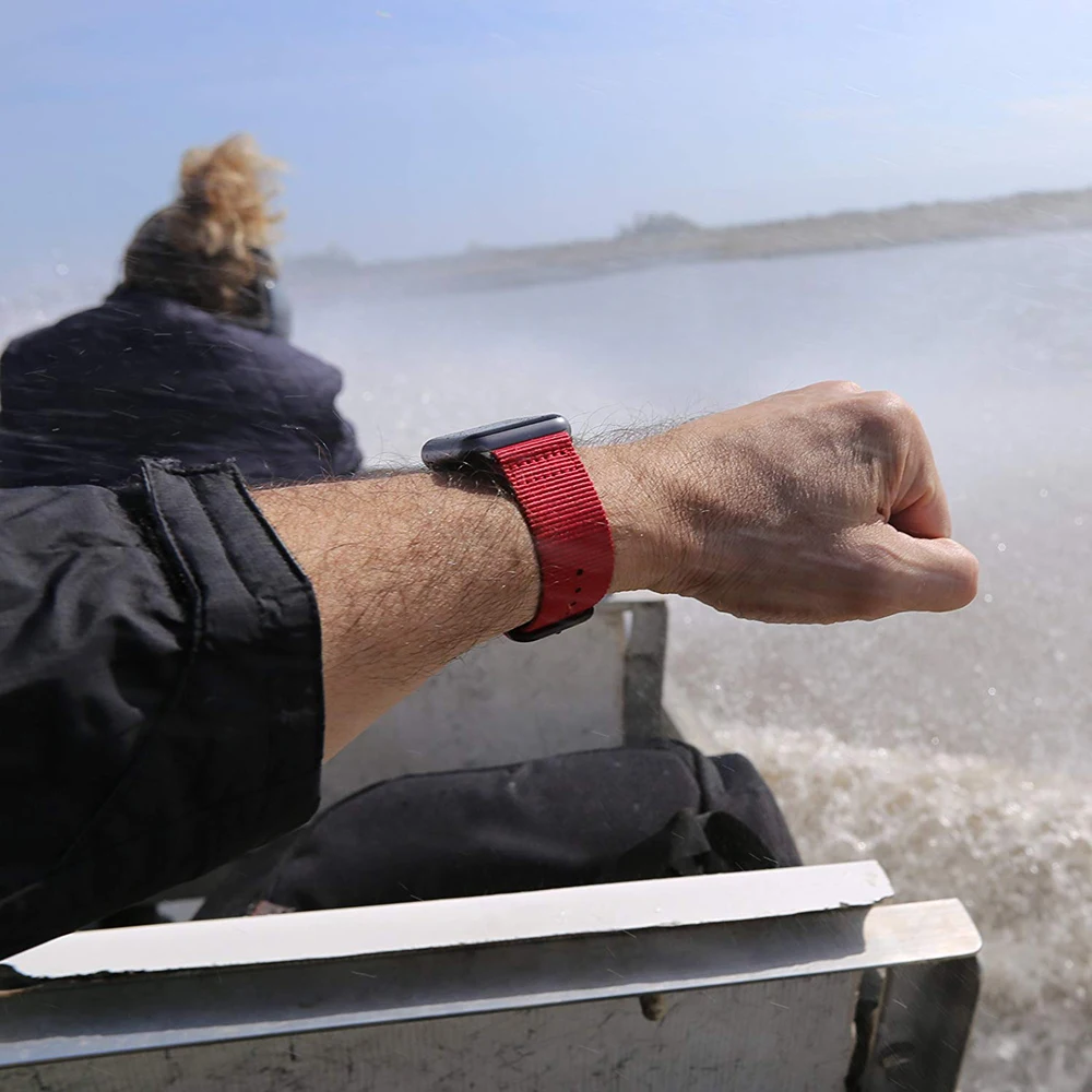 Лидер продаж нейлоновый ремешок для часов для Apple Watch Series 5 4 40 мм 44 мягкие спортивные нейлоновый браслет 38 мм/42 мм, ремешок для наручных часов iwatch 1/2/3