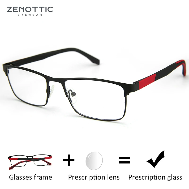 ZENOTTIC квадратные очки из сплава прогрессивного рецепта для мужчин близорукости с