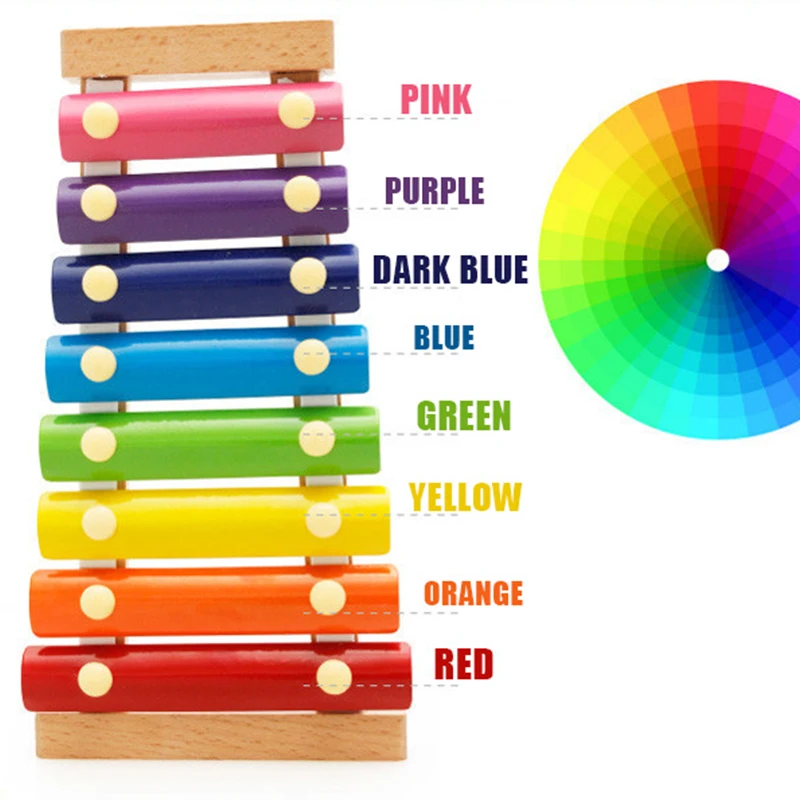 xylophon montessori pädagogisches spielzeug holz acht notizen rahmen stil xylophon flöte mundharmonika gitarre set baby musical lustige spie