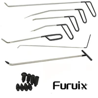 furuix dent removal rods tools dent repair kit 6 pcs rod hook c tap down with 1pc r1 push hooks