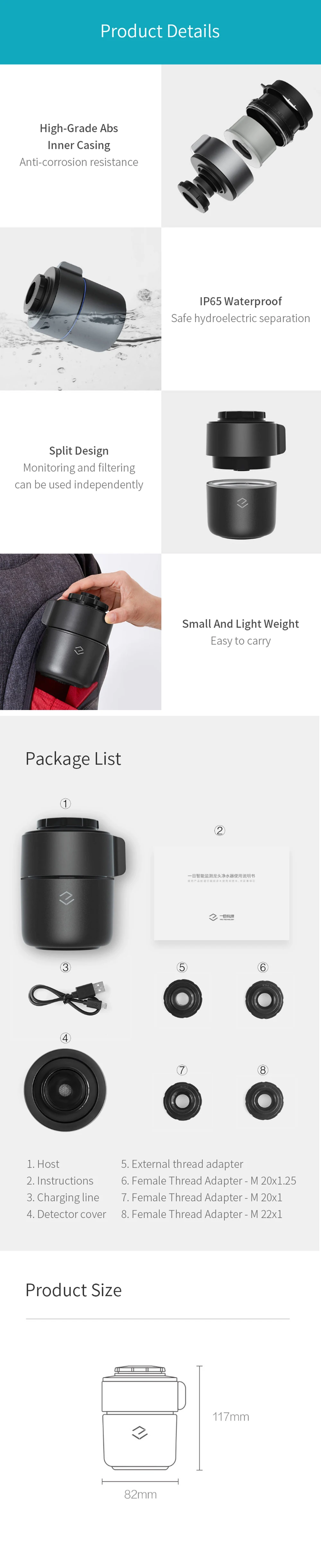 Xiaomi Ecomo Smart APP мониторинг очиститель воды кран кухонный очиститель воды инструмент Электрический водопроводный кран канализационный фильтр
