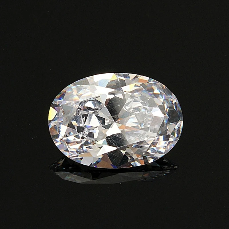 

6*8MM S925 Fine Jewelry Sterling Silver Oval Cut Pendant Necklace Lab-created Diamond Engagement Wedding Proposal Gift