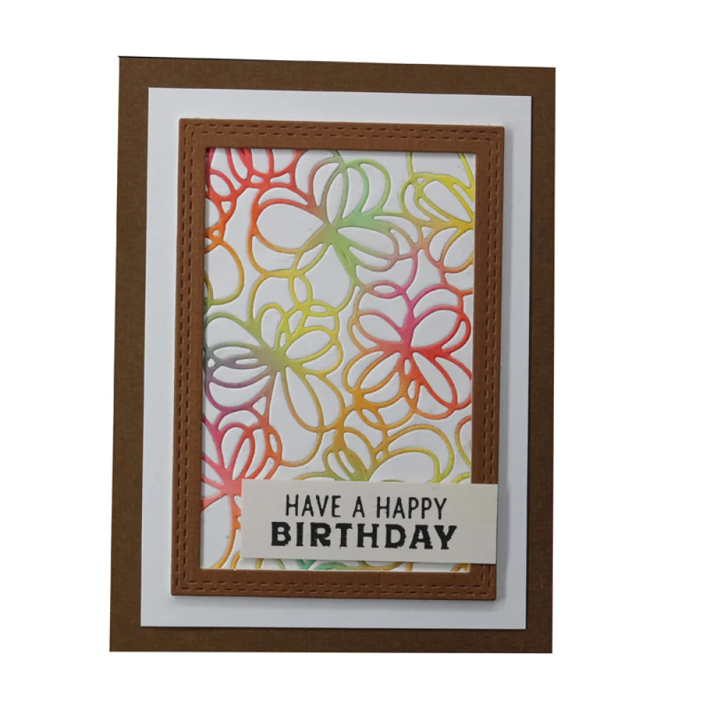 

Metal Cutting Dies Cut Die Mold Rectangle Frame Birthday Balloons Scrapbook Paper Craft Knife Mould Blade Punch Stencils