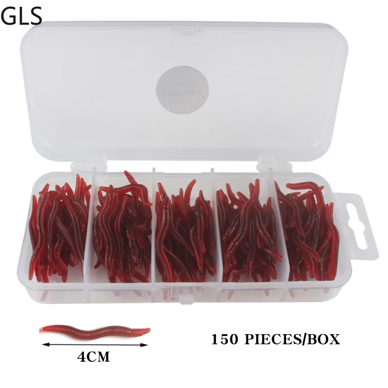 

Hot Sale 2cm/4cm/6cm Slender Bloodworm Earthworm/Worm Mini Body Premium Soft Bait Kit Fishing Tackle Fake Bait Kit