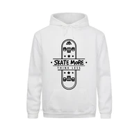 skate more think less hip hop fashion sport fall sweatshirt mens plain hooded pullover premium cotton custom design