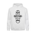 Свитер Skate More Think Less мужской, модный спортивный пуловер в стиле хип-хоп, простой хлопковый пуловер с капюшоном, индивидуальный дизайн