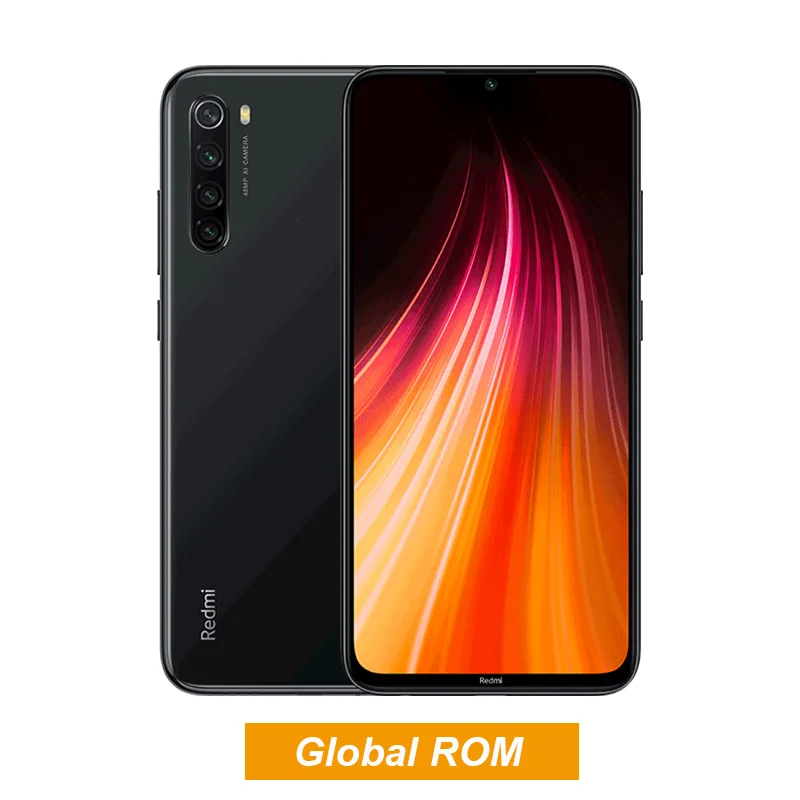 Black Redmi Note 8 с глобальной прошивкой, 48 МП, четыре камеры, 6 ГБ, 64 ГБ, смартфон, Восьмиядерный процессор Snapdragon 665, FHD экран 6,3 дюйма, 4000 мА/ч, 4K видео, QC 3,0 - Цвет: Black