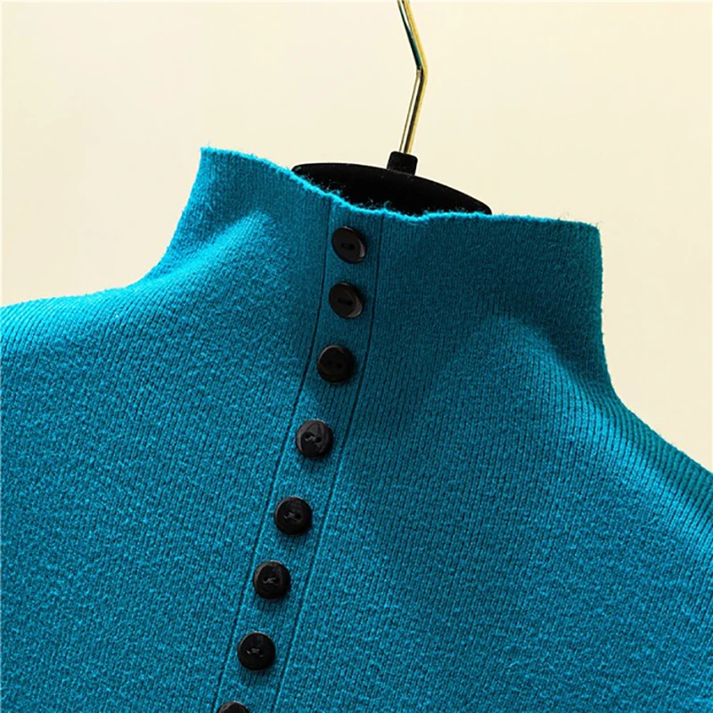 Пуловер женский на пуговицах с коротким рукавом эластичный облегающий