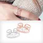 Женское многослойное кольцо с кристаллами, регулируемые кольца для вечеринок, 2020