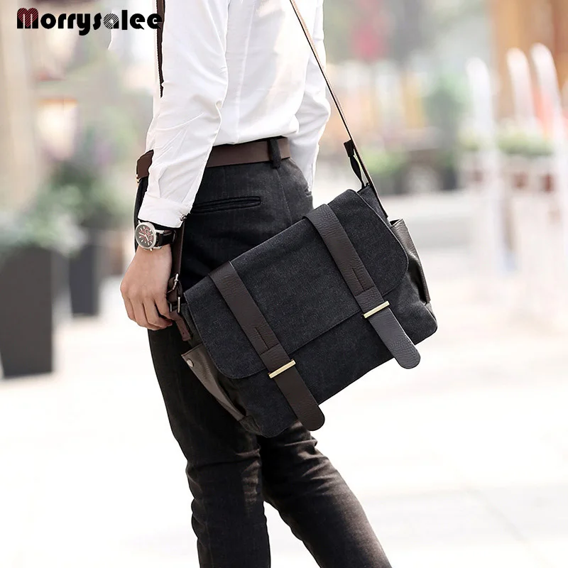Мужская сумка через плечо мужская дорожная мессенджер студенческая холщовая